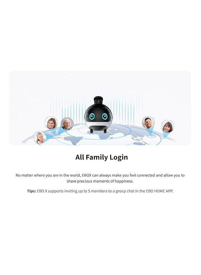 Enabot - Enabot® EBO X -AI Family Companion Robot. Home Robot with GPT, Harman AudioEFX Speaker, Alexa Voice Control Built in, Movable Home Monitoring Robot with Smart Mapping, Stabilized 4K UHD Security Pet Cam with Night Vision. [Full Pack Set + 12 Months International Warranty] - Image 1