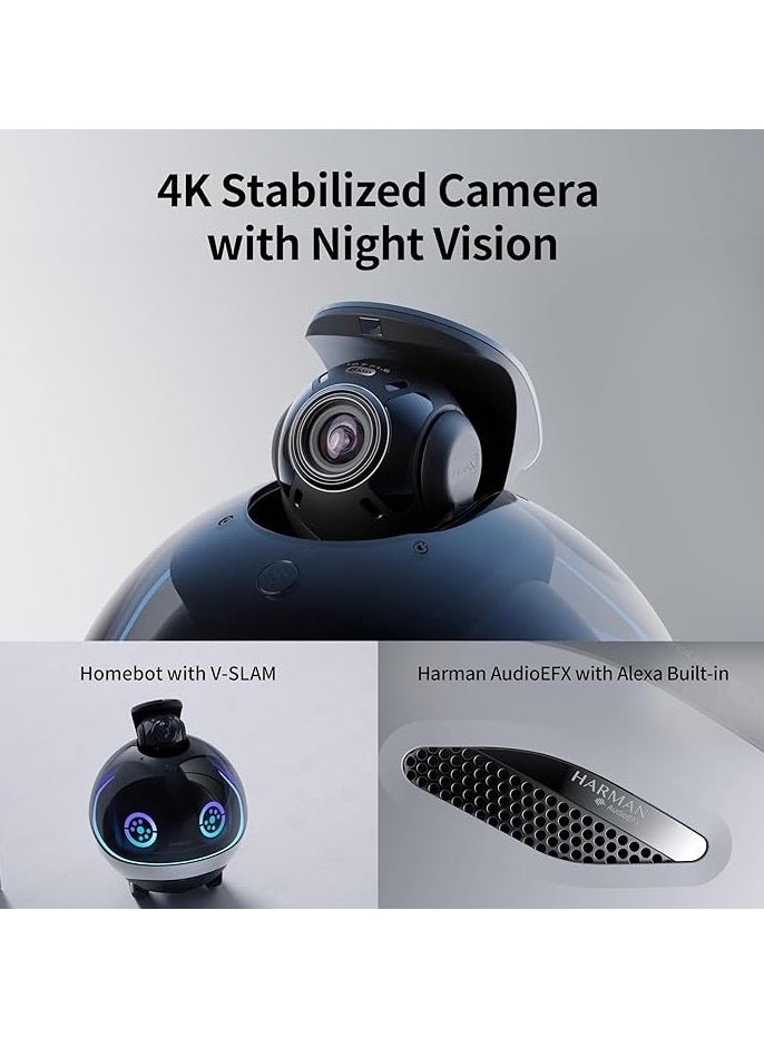 Enabot - Enabot® EBO X -AI Family Companion Robot. Home Robot with GPT, Harman AudioEFX Speaker, Alexa Voice Control Built in, Movable Home Monitoring Robot with Smart Mapping, Stabilized 4K UHD Security Pet Cam with Night Vision. [Full Pack Set + 12 Months International Warranty] - Image 1