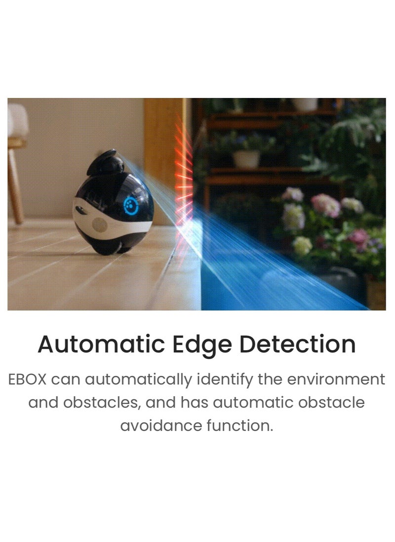 Enabot - Enabot® EBO X -AI Family Companion Robot. Home Robot with GPT, Harman AudioEFX Speaker, Alexa Voice Control Built in, Movable Home Monitoring Robot with Smart Mapping, Stabilized 4K UHD Security Pet Cam with Night Vision. [Full Pack Set + 12 Months International Warranty] - Image 1