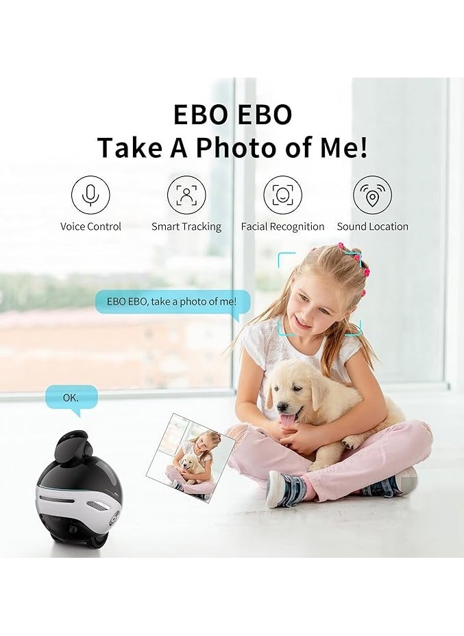 Enabot - Enabot® EBO X -AI Family Companion Robot. Home Robot with GPT, Harman AudioEFX Speaker, Alexa Voice Control Built in, Movable Home Monitoring Robot with Smart Mapping, Stabilized 4K UHD Security Pet Cam with Night Vision. [Full Pack Set + 12 Months International Warranty] - Image 1
