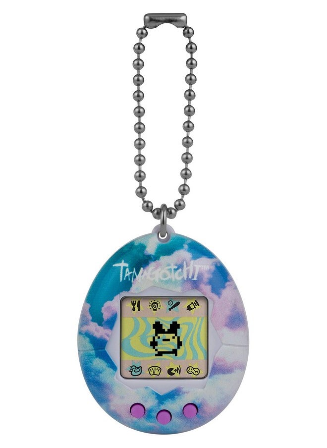 Tamagotchi - Bandai Original Sky Shell Original Cyber Pet 90S Adults And Kids Toy With Chain ; Retro Virtual Pets Are Great Boys And Girls Toys Or Gifts For Ages 8+ - Image 1