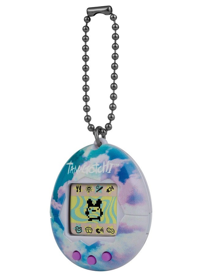 Tamagotchi - Bandai Original Sky Shell Original Cyber Pet 90S Adults And Kids Toy With Chain ; Retro Virtual Pets Are Great Boys And Girls Toys Or Gifts For Ages 8+ - Image 1