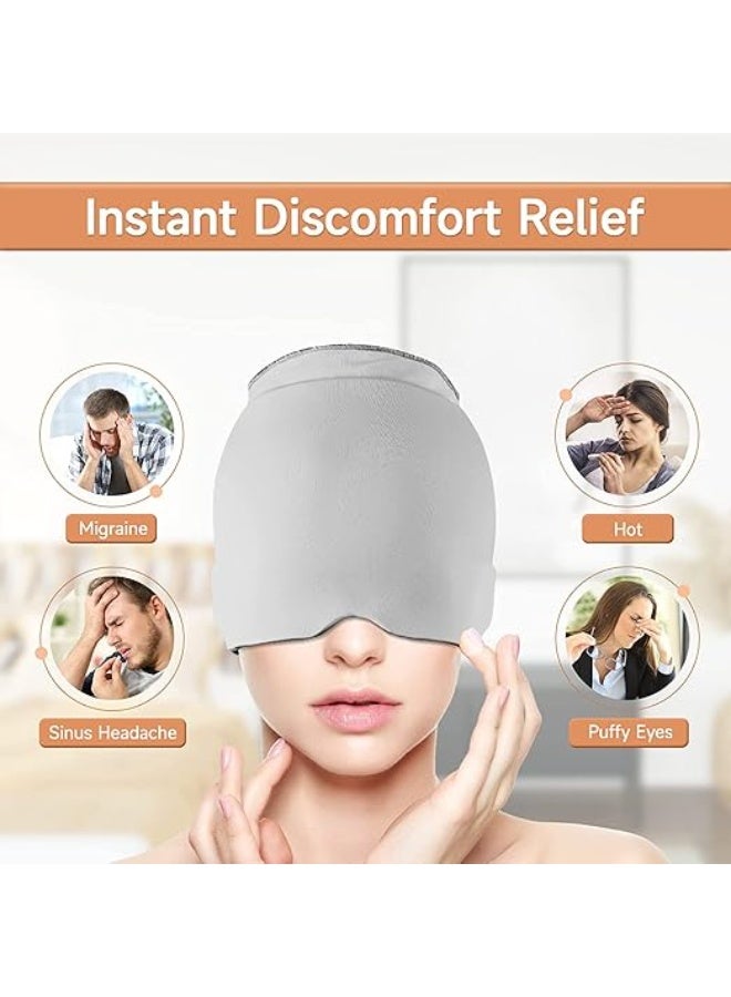 Headache and Migraine Relief Cap, One Size Fits All, Grey - Image 2