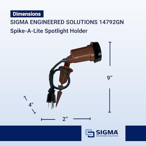SIGMA ENGINEERED SOLUTIONS 14792GN Spike-A-Lite Spotlight Holder, Bronze, 1-pack - Image 2