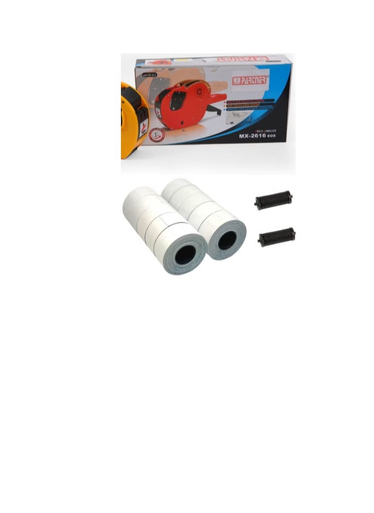 PARTNER - Double Line Price and Date Labeller With 10 Date Rolls and 2 Ink Rolls - Image 1
