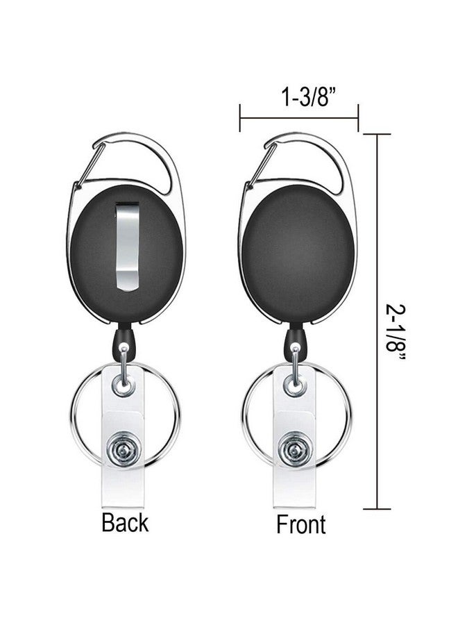 selizo 12 Packs Retractable Id Badge Card Holder Carabiner Badge Reel With Belt Clip And Key Ring Assorted Colors - Image 4