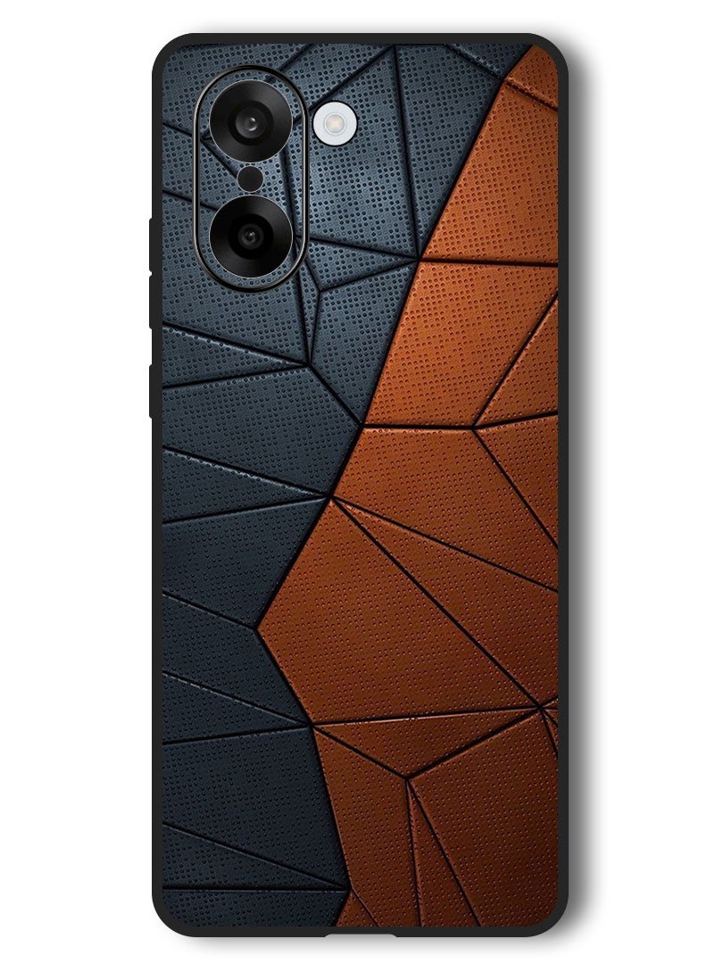 Theodor Case Compatible with OnePlus Nord CE 5 6.77 Inch Protection Shockproof Bumper Cover Black Brown Pattern - Image 1