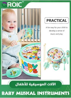GROIC 7 Pcs Baby Musical Instruments, Musical Toys for Toddlers 1-3, Baby Drum Set Kids Musical Instruments, Preschool Educational Toy Instruments Birthday Toys Gifts for Boys Girls  - Image 3
