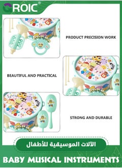 GROIC 7 Pcs Baby Musical Instruments, Musical Toys for Toddlers 1-3, Baby Drum Set Kids Musical Instruments, Preschool Educational Toy Instruments Birthday Toys Gifts for Boys Girls  - Image 4