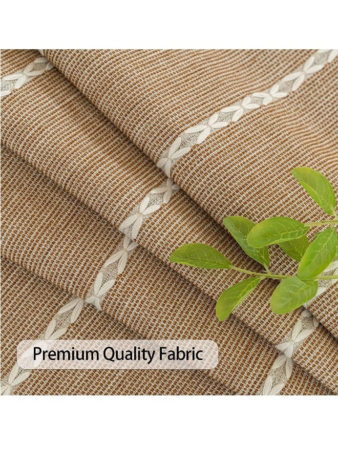 Generic - Nightstand Cover, Rectangle Bedside Tablecloth with Pockets and Tassel, Cotton Linen Waterproof Small Tablecloth TV Cabinet Washer Dryer Fridge Top Dust Cover R 16 x 36 inch - Image 1
