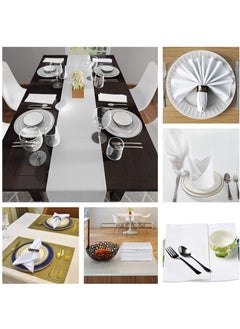 Beauenty 12-pack Cloth Napkins, Premium Quality Cotton,Machine Washable Oversized Cloth Dinner Table Napkins for Wedding/restaurant/hotel/party/holiday Dinner(White,19 X 19 Inch)  - Image 5