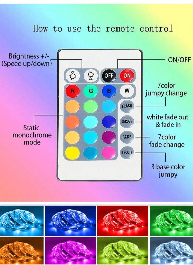 Generic - LED Waterproof Strip Light Red/Blue/Green 2meter With Remote Control - Image 1