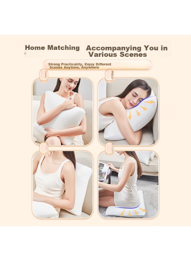 Aeromax Sofa Cushion, Memory Foam Home Pillow, Simple Style Rectangular Bed Backrest, Solid Color Ultra-soft Velvet, 30*50 - Image 2