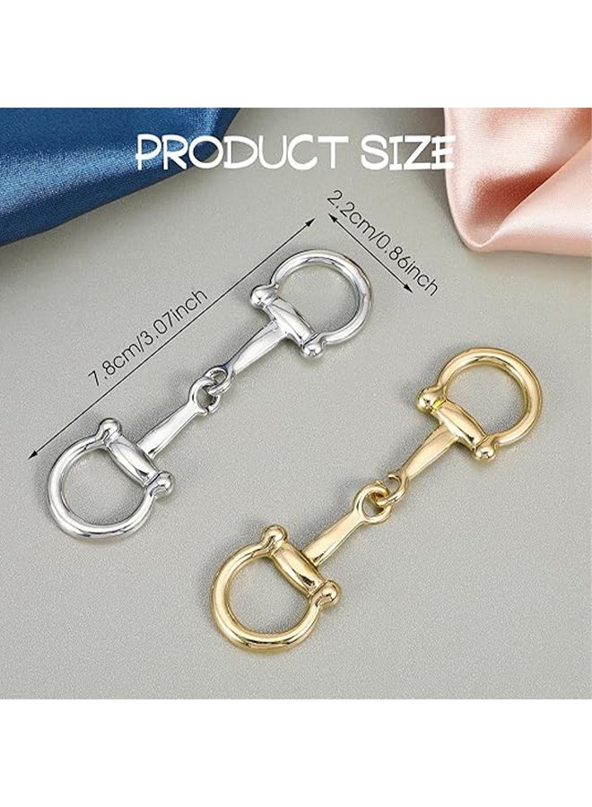 MXN 2 Pcs Scarf Ring Clip for Women, Simple Metal Silk Scarf Buckle, Brooch Pin Buckle Charms for Lady Girls Decoration Accessories  - Image 2