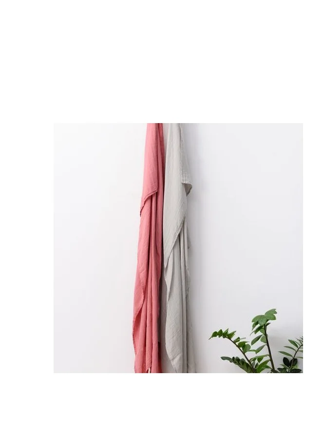 أنفي بيبي Anvi Baby Organic Bamboo Muslin Swaddle Wrap- Set of 2 -Maroon & Moon