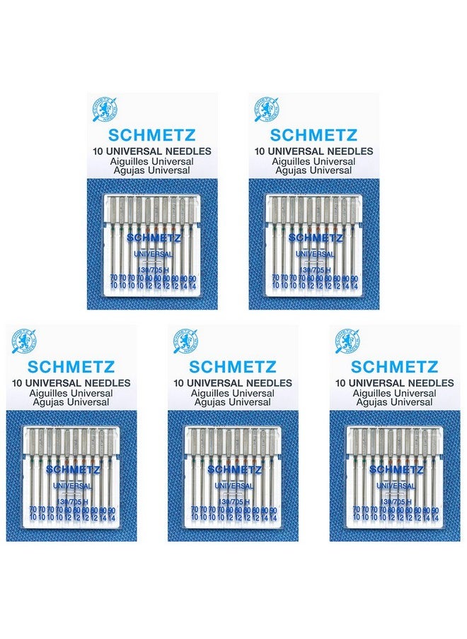 Schmetz - 50 Schmetz Universal Sewing Machine Needles - Assorted Sizes - Box of 5 Cards - Image 1