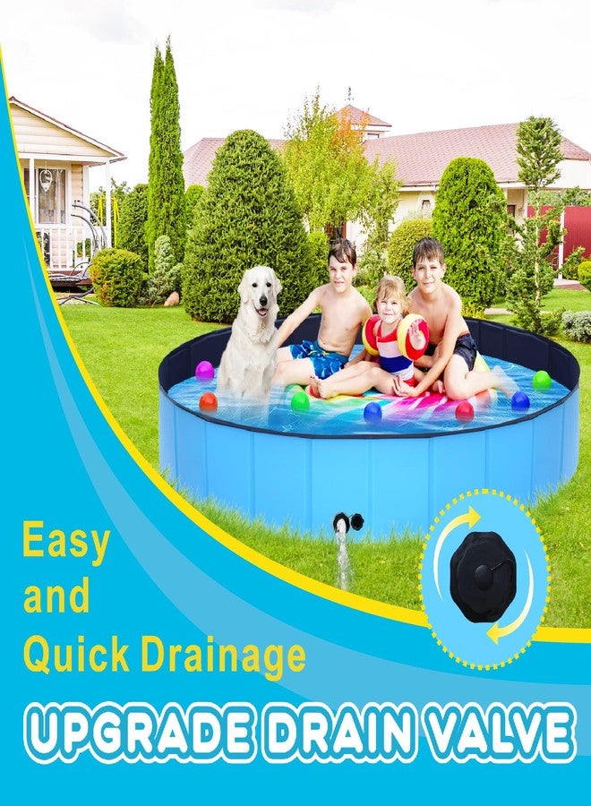 STUDESK Foldable Dog Pool,39" Collapsible Dog Kids Swimming Pool for Backyard, Portable Kiddie Pool Hard Plastic,Multifunction Ball Pit Pets Bathing Tub for Kids Baby Toddler Dog - Image 4