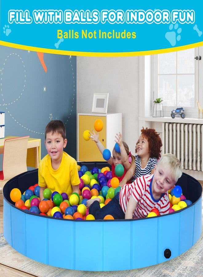 STUDESK Foldable Dog Pool,39" Collapsible Dog Kids Swimming Pool for Backyard, Portable Kiddie Pool Hard Plastic,Multifunction Ball Pit Pets Bathing Tub for Kids Baby Toddler Dog - Image 5