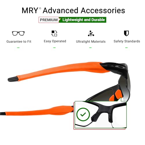 Mryok Replacement Earsocks Nosepieces Kits for Oakley Flak 2.0/2.0 XL - Orange - Image 3