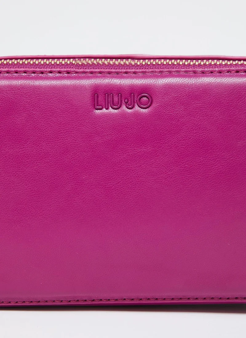Liu Jo Fuchsia crossbody bag with maxi-logo