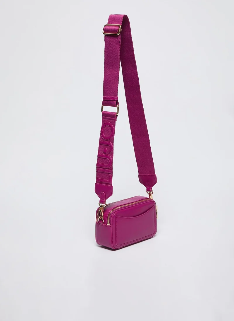 Liu Jo Fuchsia crossbody bag with maxi-logo