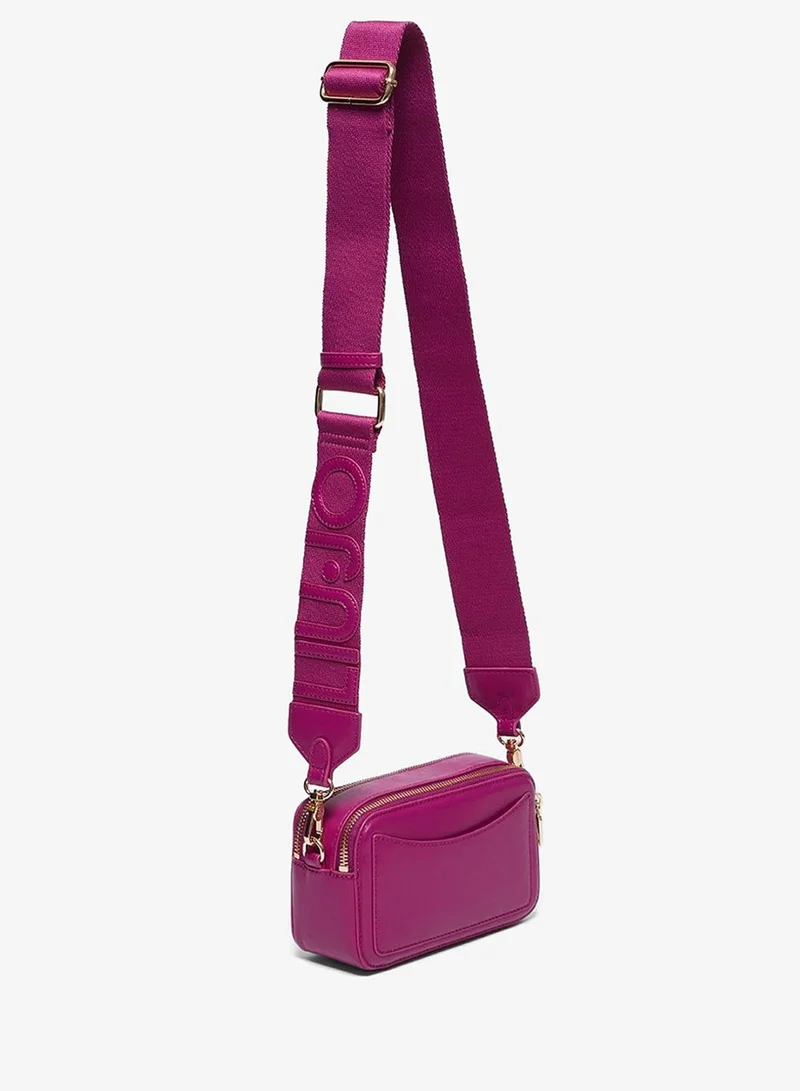 Liu Jo Fuchsia crossbody bag with maxi-logo
