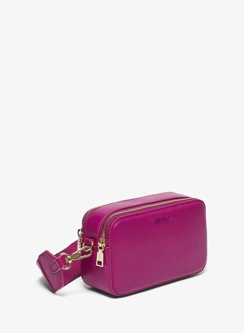 Liu Jo Fuchsia crossbody bag with maxi-logo