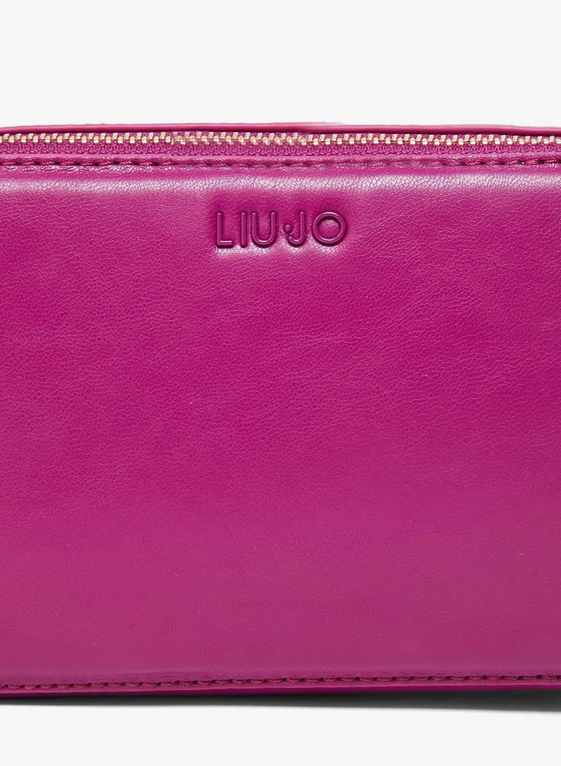 Liu Jo Fuchsia crossbody bag with maxi-logo