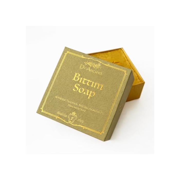 Dr.Ancient Wild Pistacia Bittim Organic Natural Vegan Traditional Handmade Antique Soap Bar - Anti Dandruff Hair Loss - Chemical-Free
