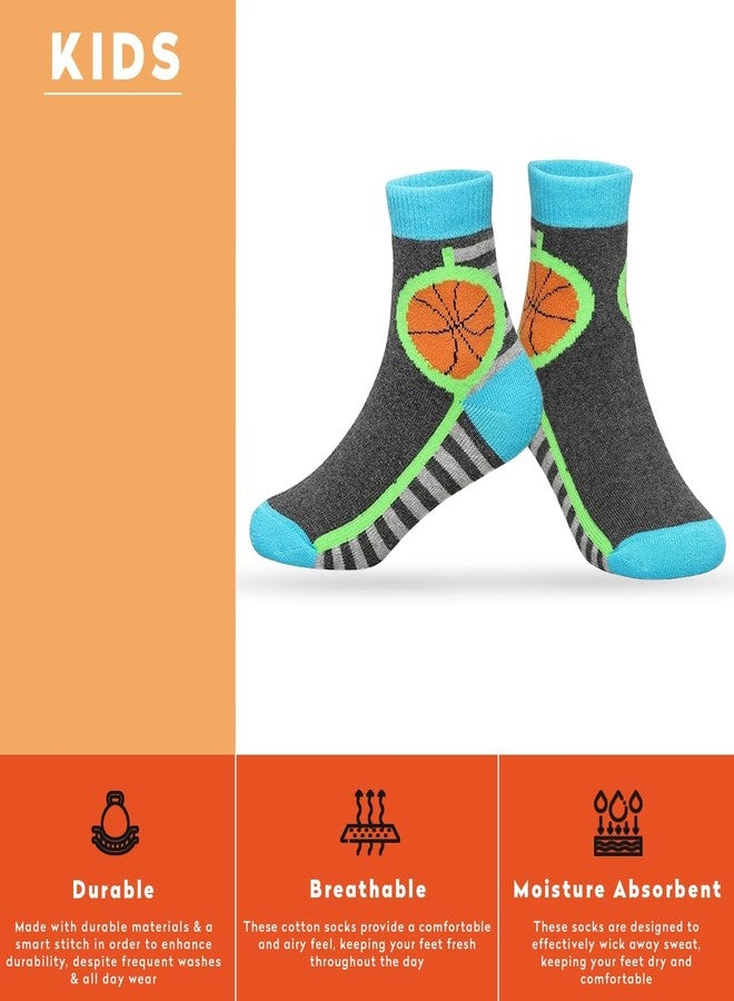 Supersox Regular Length Sports Socks for Kids, Made with Breathable, Anti Odour & Moisture Absorbent Combed Cotton with a Extra Durable Welt, Ideal For All Day Wear (Pack Of 5) (5-6 Years), Assorted - Image 5