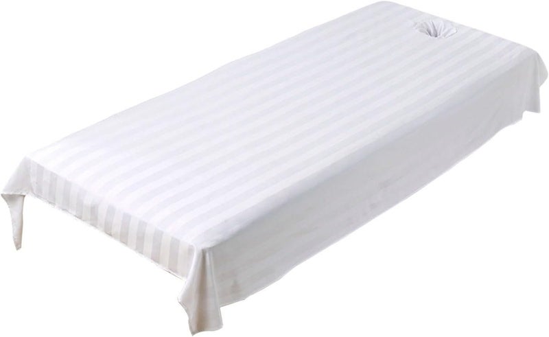 predolo Massage Table Sheet Face Rest Cover Premium Breathable Tools Accessories Flat Bed Sheet Beauty Bed Sheet for Beauty Salon SPA, White - Image 1