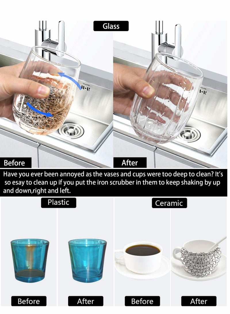 Excefore Cast Iron Skillet Cleaner Chainmail - Image 3