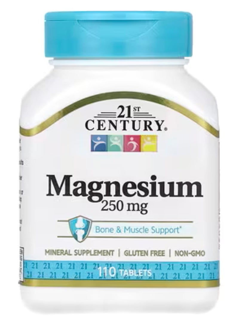القرن الحادي والعشرون مغنيسيوم، 250 ملجم، 110 قرصًا - Image 1