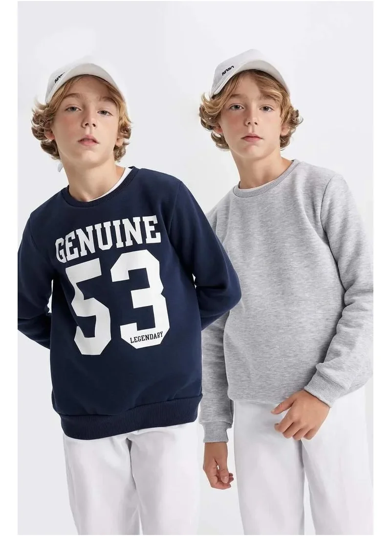DeFacto Kids 2 Pack Text Print Sweatshirt