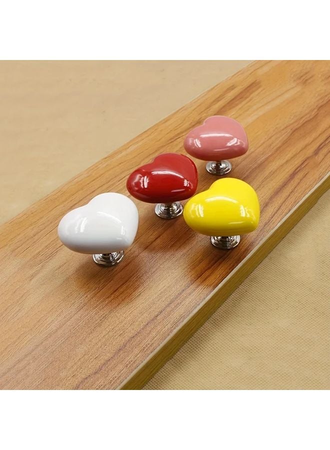 1pc Red Heart Shaped Toilet Tank Press Creative Fashion Bathroom Button - Image 2