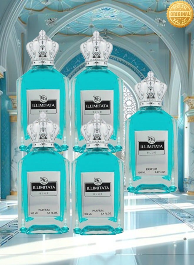 BL 5 Pieces Bl Illimitata Blue Perfume 100ml EDP - Image 1