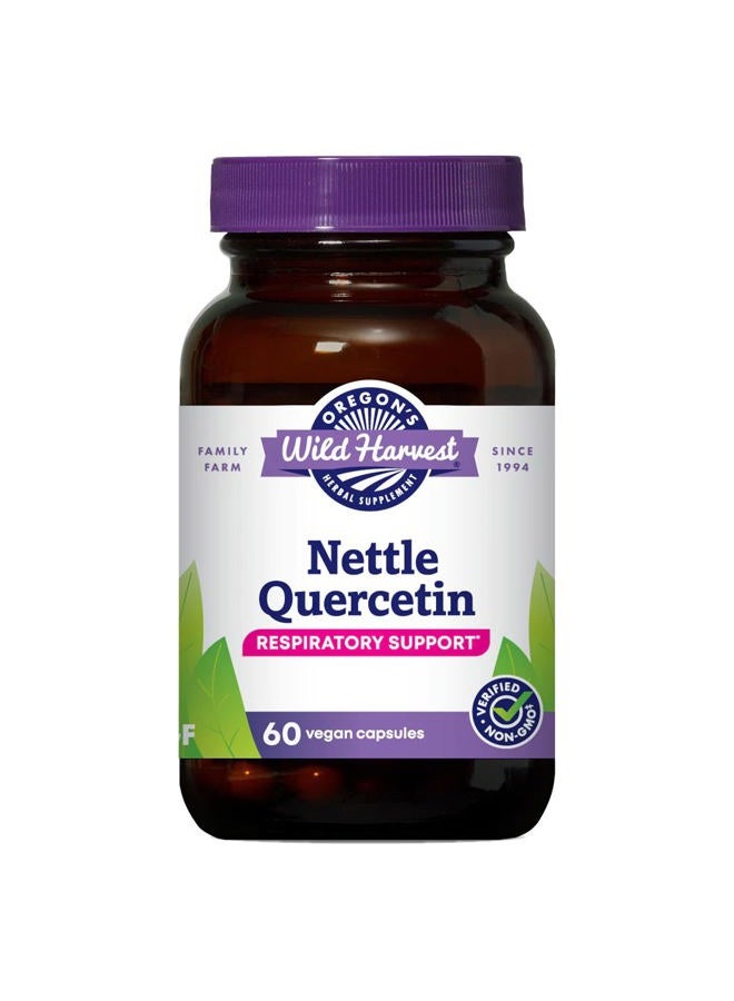 Oregon's Wild Harvest Nettle Quercetin Capsules, Non-GMO Organic Herbal Supplements, 60 Count - Image 1