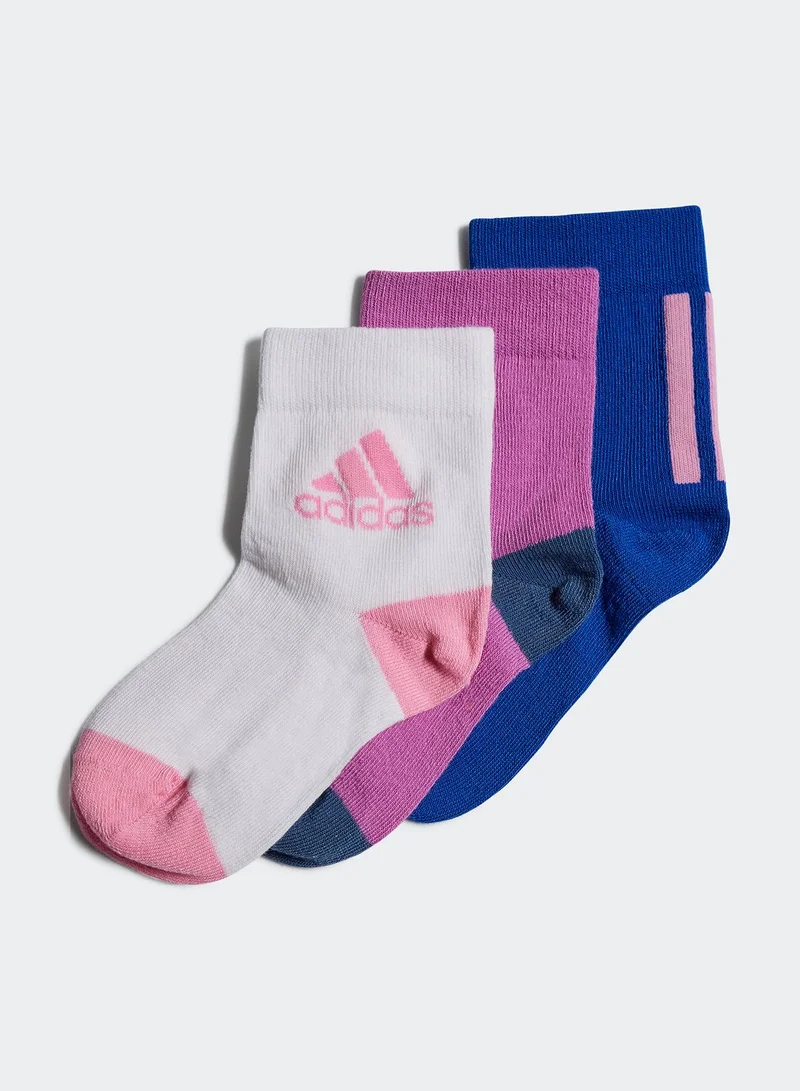 adidas مجموعة جوارب للأطفال مكونة من 3 ازواج