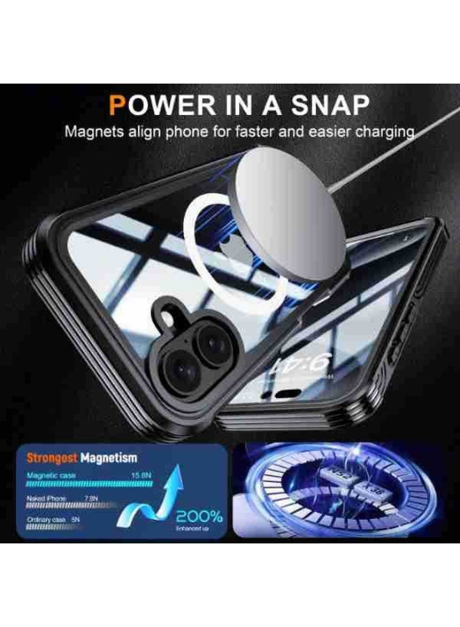 نيبمينينت Miracase Magnetic for iPhone 16 Plus Case Full-Body Phone with Built-in Glass Screen Protector, 【Compatible with MagSafe】 Military Drop Proof 16 Plus Cover 6.7 inch - Image 4