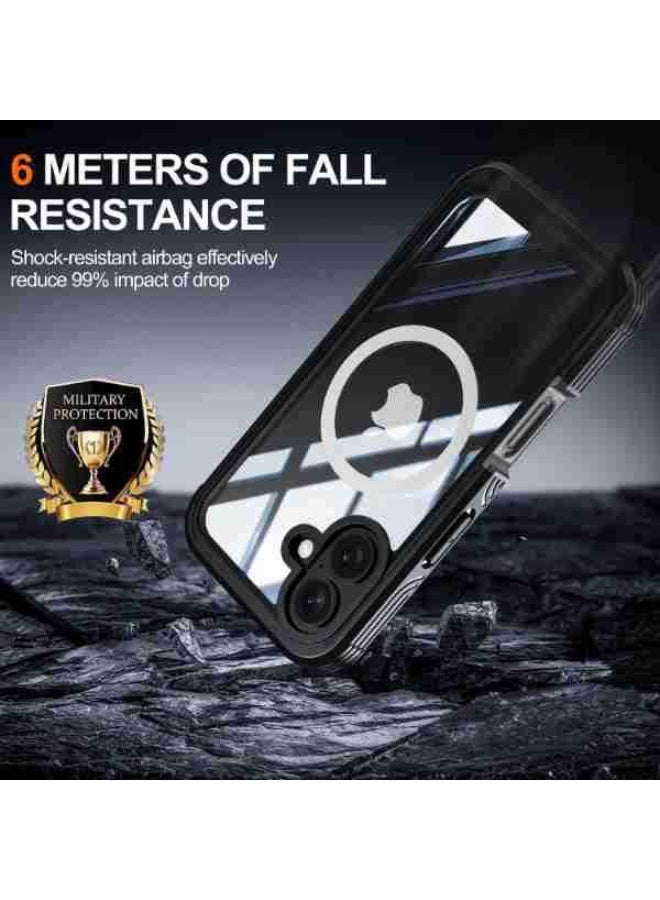 نيبمينينت Miracase Magnetic for iPhone 16 Plus Case Full-Body Phone with Built-in Glass Screen Protector, 【Compatible with MagSafe】 Military Drop Proof 16 Plus Cover 6.7 inch - Image 3