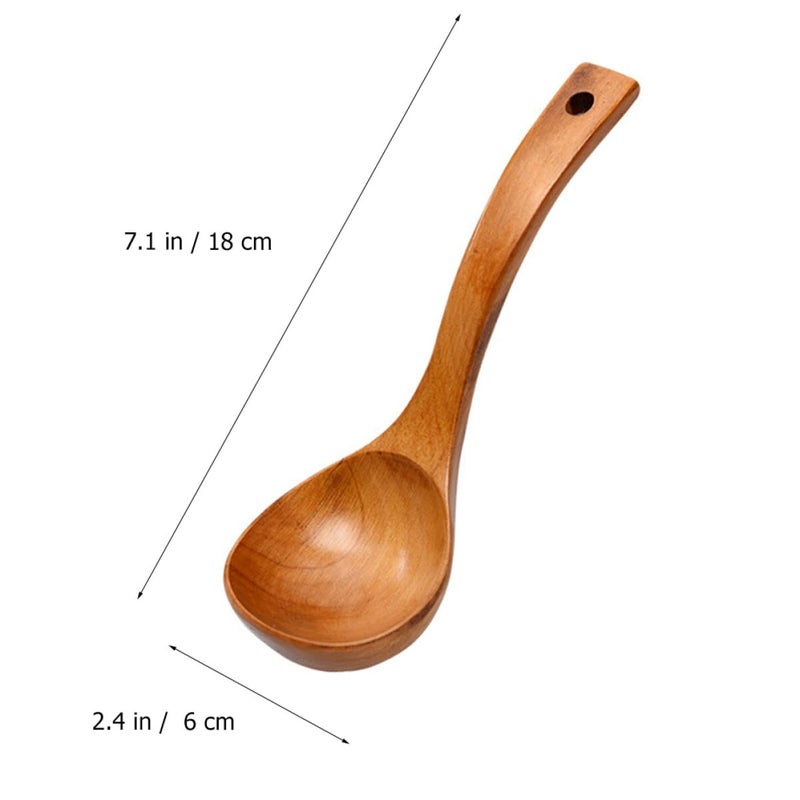 Japanese Style Long Handle Wooden Soup Ladle For Hot Pot And Kitchen Cooking - Image 3