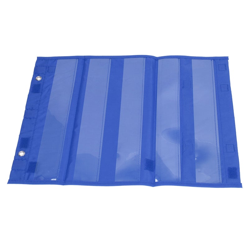 Magnetic Pocket Chart for Students 5 Rows Transparent Pockets Schedule Pocket Chart for Home School Activities Blue - Image 1