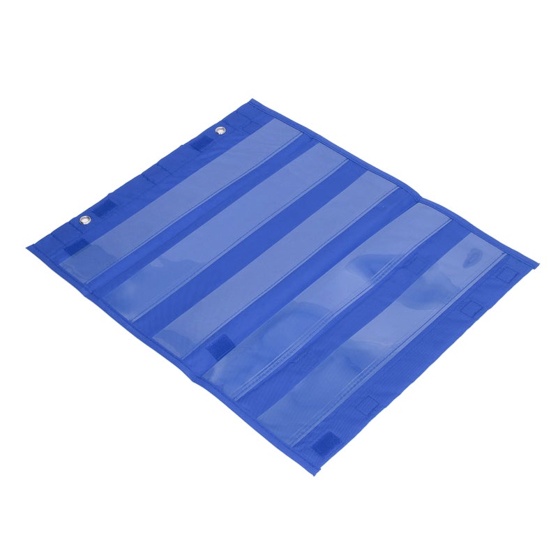 Magnetic Pocket Chart for Students 5 Rows Transparent Pockets Schedule Pocket Chart for Home School Activities Blue - Image 3