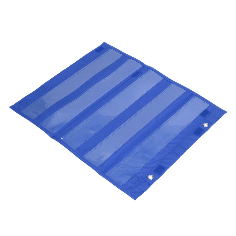 Magnetic Pocket Chart for Students 5 Rows Transparent Pockets Schedule Pocket Chart for Home School Activities Blue - Image 4