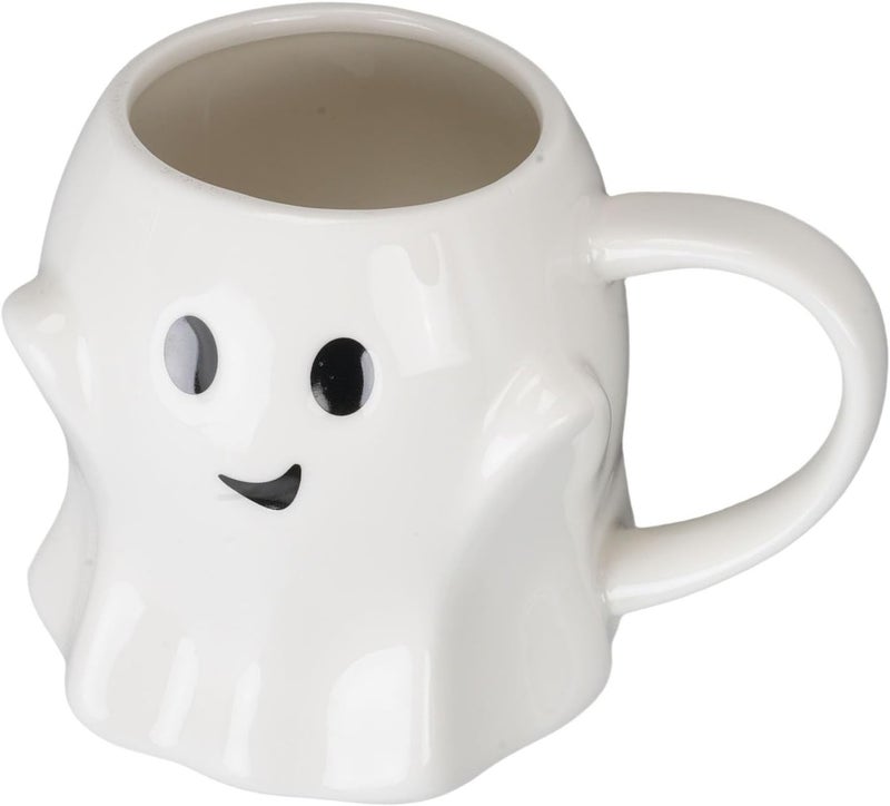 Focket Ghost Coffee Mug, 440ml Heatproof Ceramic Ghost Mug, Ghostface Coffee with Comfortable Grip Microwave Dishwasher Safe for Home Office Party Decor - Image 2