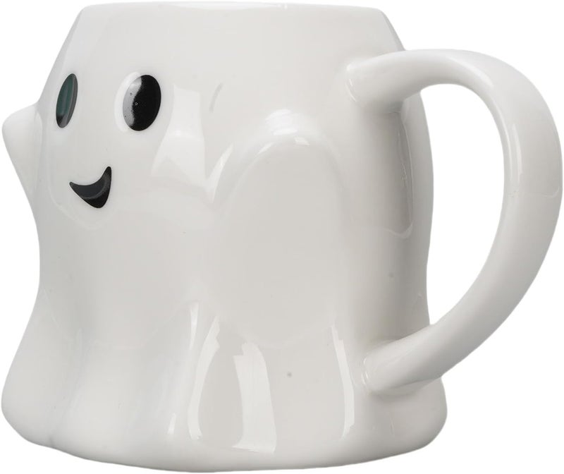 Focket Ghost Coffee Mug, 440ml Heatproof Ceramic Ghost Mug, Ghostface Coffee with Comfortable Grip Microwave Dishwasher Safe for Home Office Party Decor - Image 3