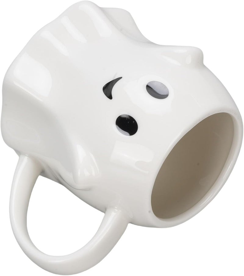 Focket Ghost Coffee Mug, 440ml Heatproof Ceramic Ghost Mug, Ghostface Coffee with Comfortable Grip Microwave Dishwasher Safe for Home Office Party Decor - Image 4