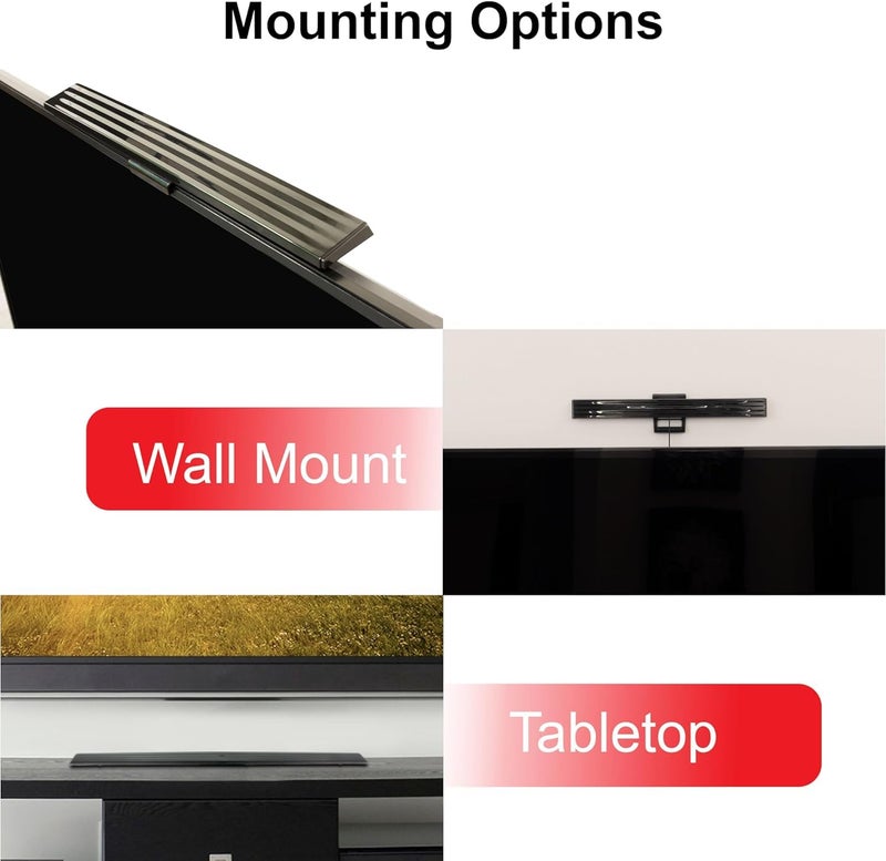 GE Hover Amplified HD Digital TV Antenna, Long Range Smart TV Antenna, Easy Mount on Top Design, Supports 4K 1080P HDTV VHF UHF, Indoor Amplified Signal Booster, 5ft Coax HDTV Cable/AC Adapter, 37075 - Image 5