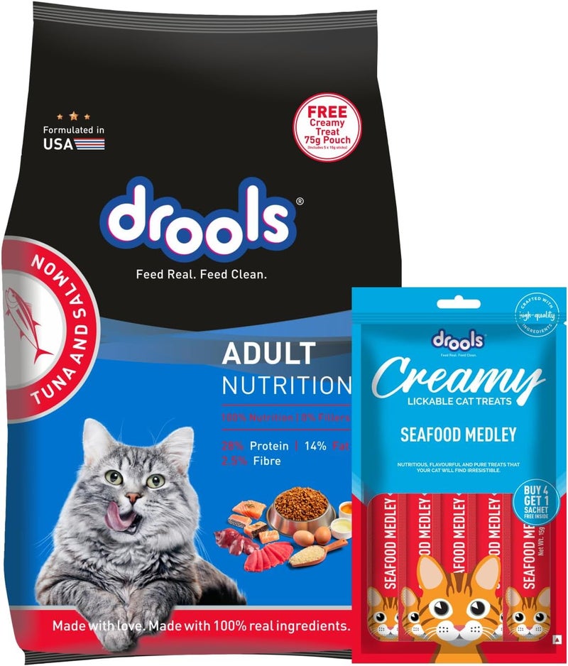 Drools Adult Cat Food with Tuna and Salmon - Image 1