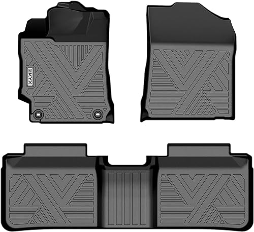 KYX Floor Mats Fits for Toyota Camry 2017 2016 2015 2014 2013 2012 3D Scanning Design Floor LinersFront Rear Customized All Weather Heavy Duty Protection TPE Waterproof Car Mats Sedan Accessories - Image 1